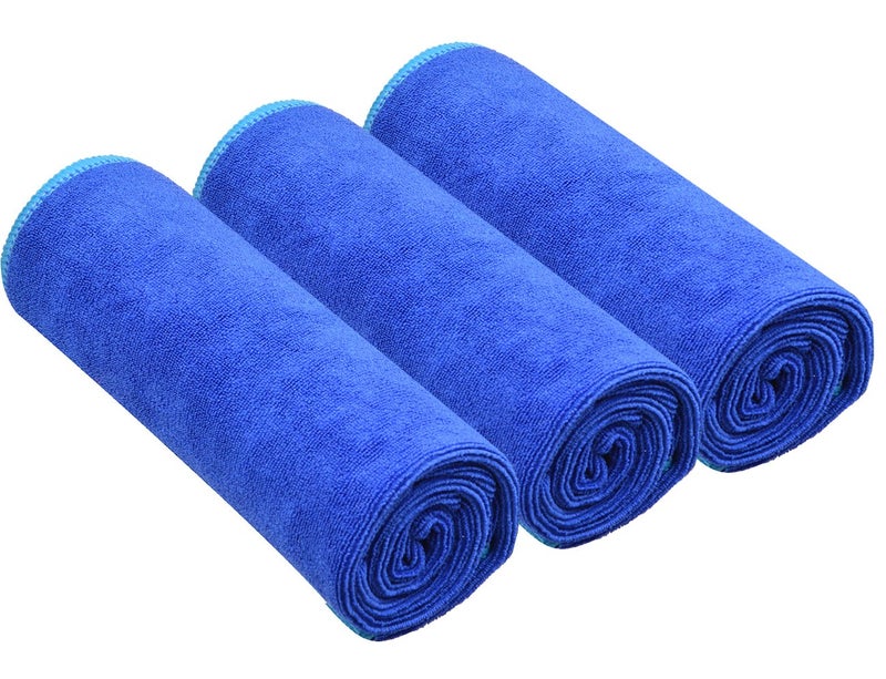 SINLAND Microfiber Gym Towels Sports Fitness Workout Sweat Towel Super Soft and Absorbent 3 Pack 16 Inch X 32 Inch - Image 1